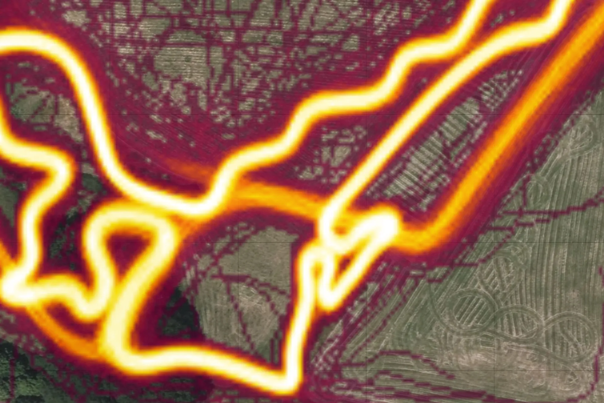 Field with strong Strava trace