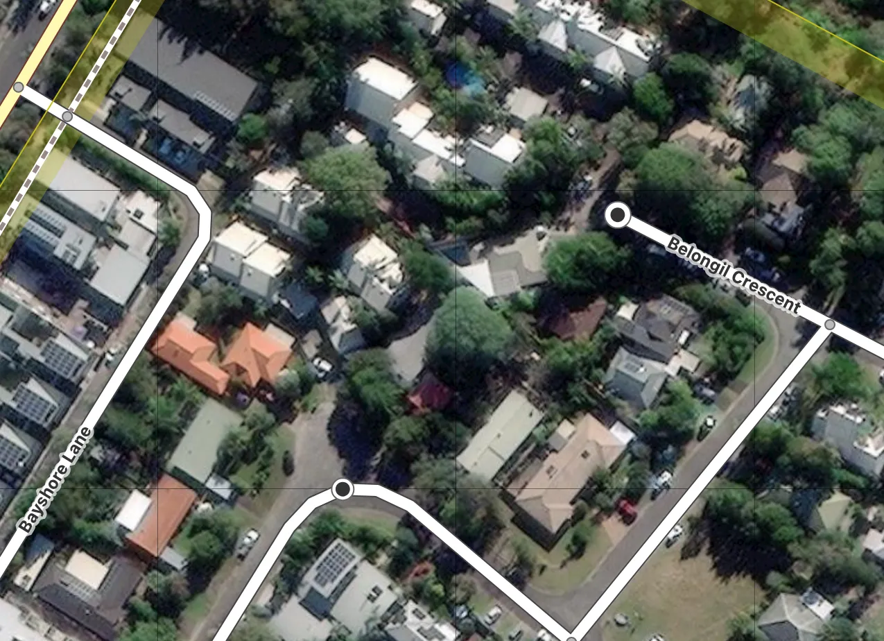 Same area without heatmap, no visible path