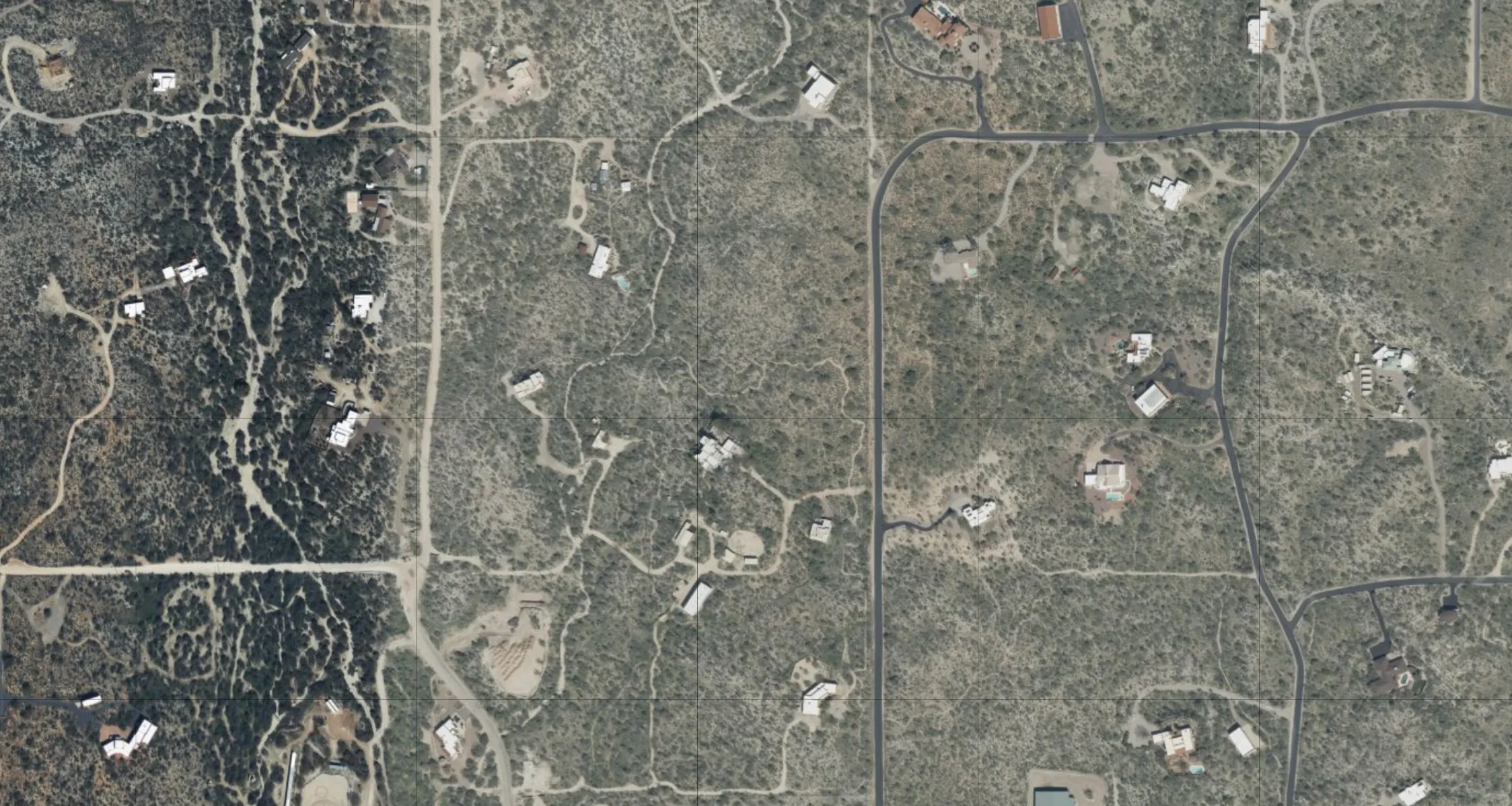 Remote area with paths visible in aerial imagery